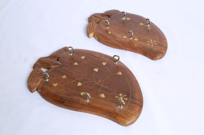 Leaf Shaped Key Hanger Set Of 3