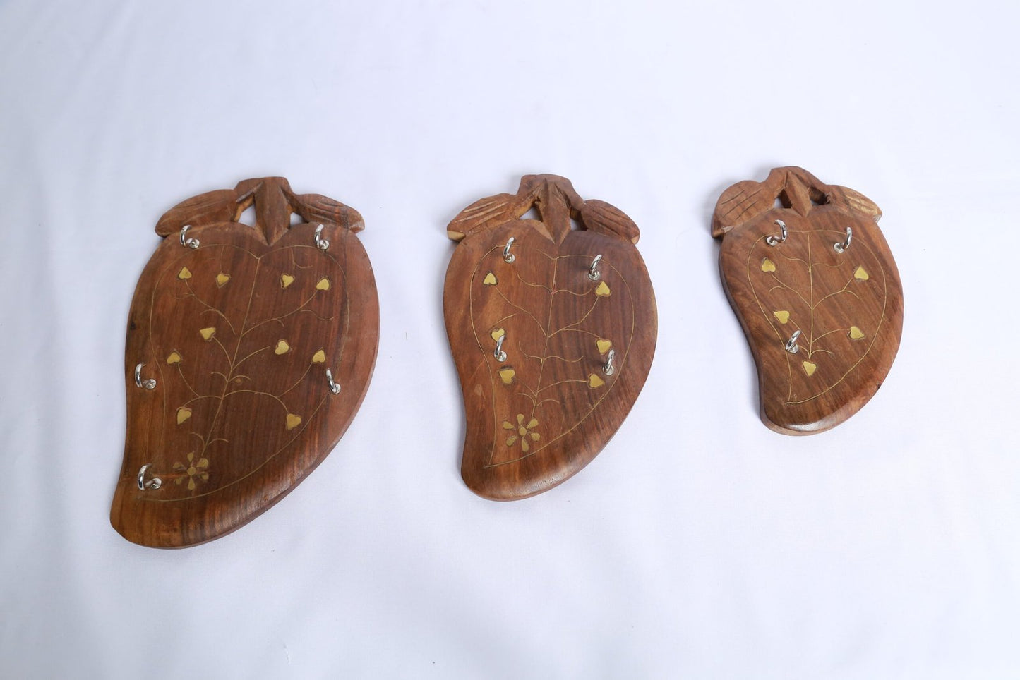 Leaf Shaped Key Hanger Set Of 3