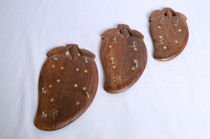 Leaf Shaped Key Hanger Set Of 3