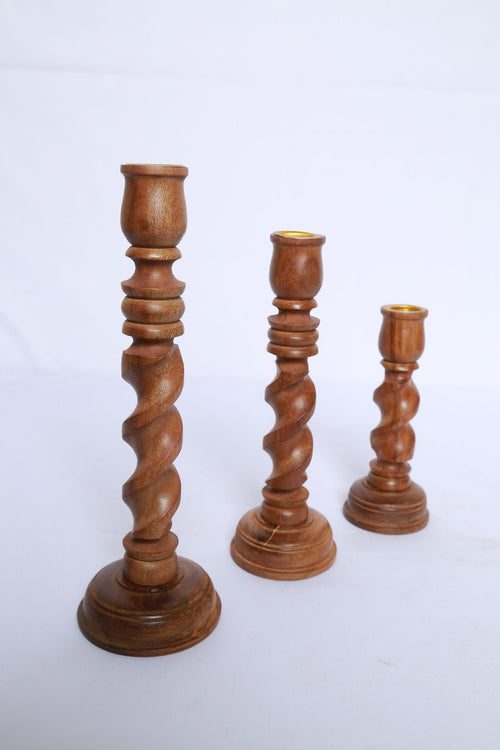 Curved Candle Stands (Set of 3)