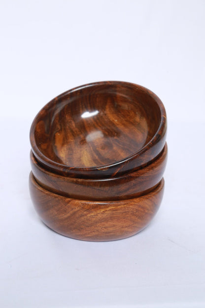 Large Wooden Bowl Set of 3